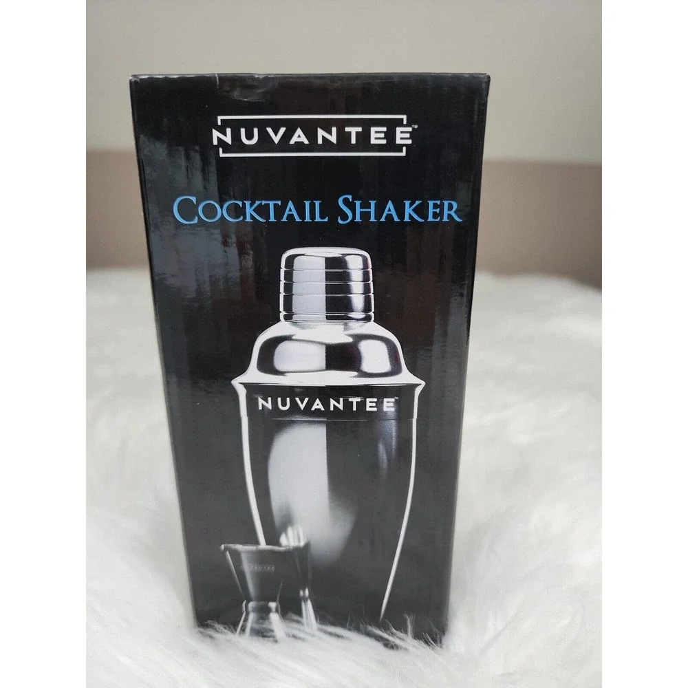 Nuvantee Cocktail Shaker Set 24 oz Martini & Drink Mixer w/ Built in Strainer